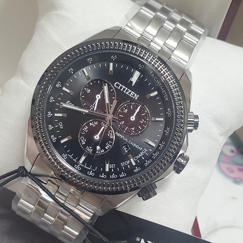 Citizen Men's Eco-Drive Classic Chronograph Watch in Stainless Steel with Perpet